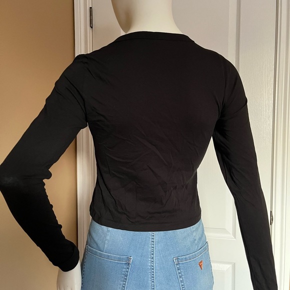 Black Long Sleeve Women's Top - Picture 4 of 5